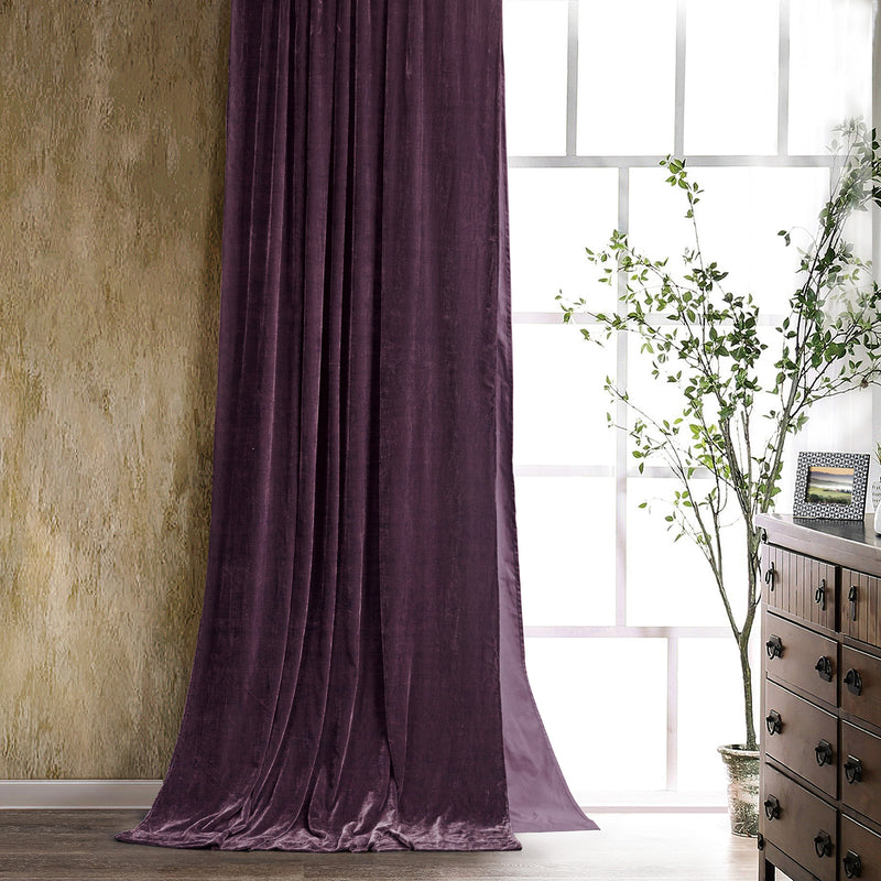 Stella Faux Silk Velvet Curtain