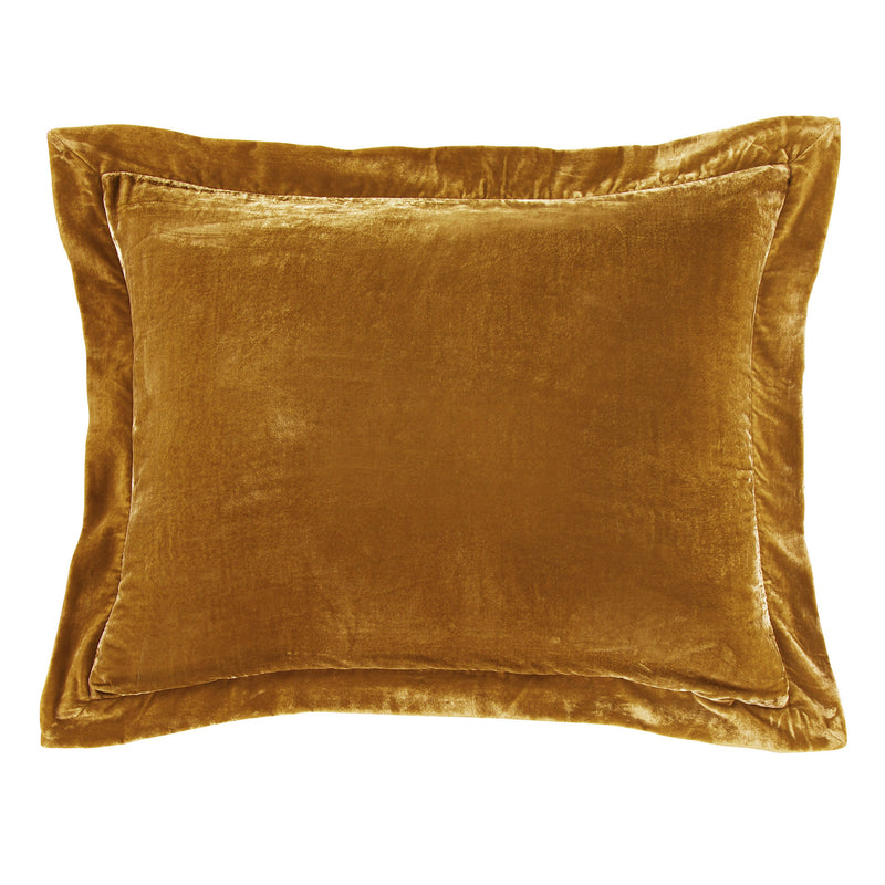 Stella Faux Silk Velvet Flanged Dutch Euro Pillow