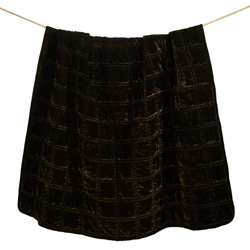 Stella Faux Silk Velvet Double Box Stitch Throw