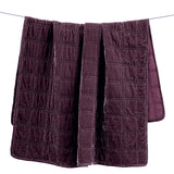 Stella Faux Silk Velvet Double Box Stitch Throw