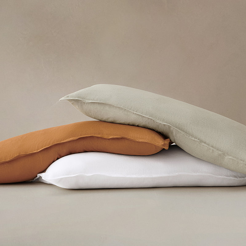 100% European Flax Linen Long Lumbar Pillow