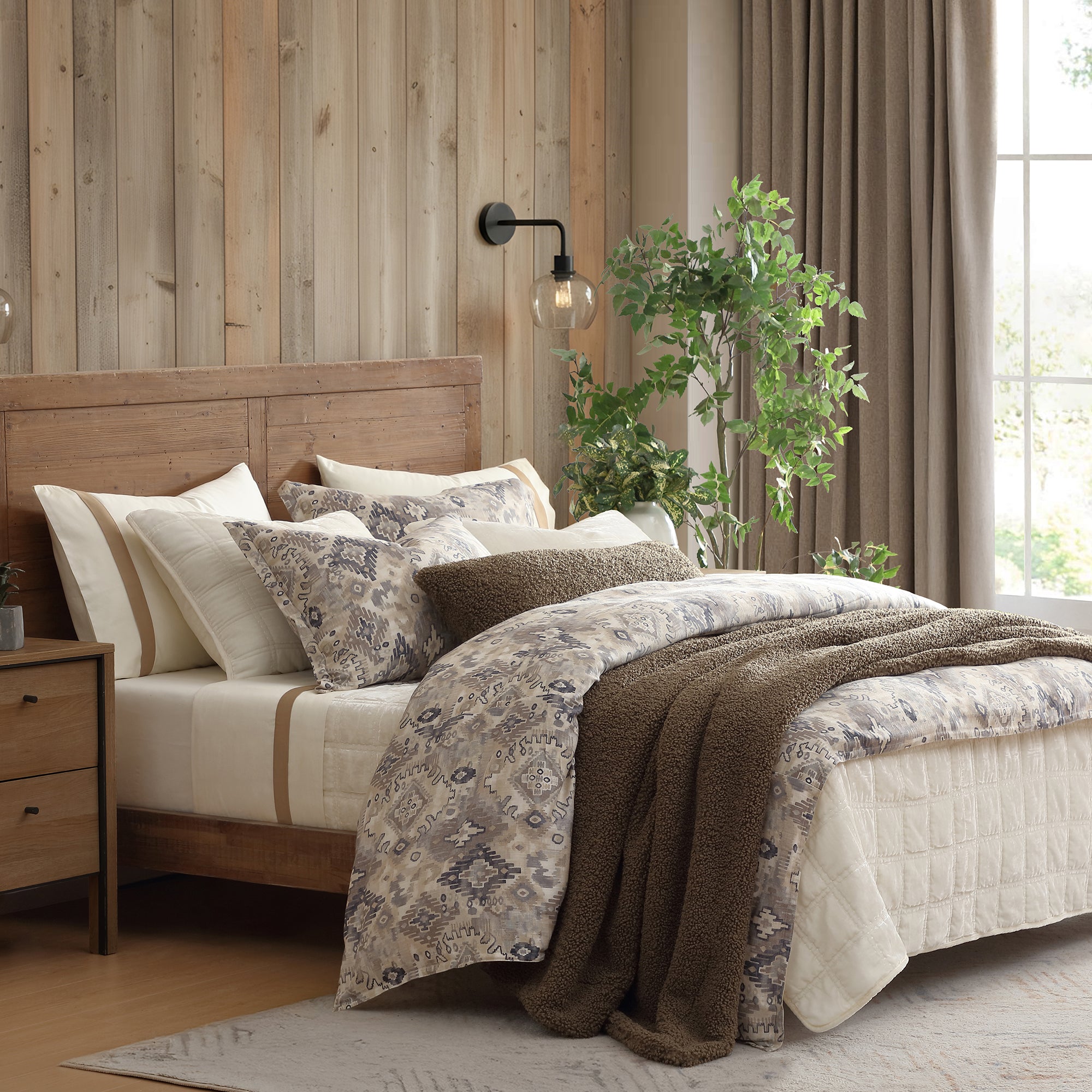 HiEnd Accents - Trapunta in garza di cotone slavato, per letto