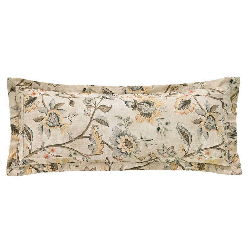 Penrose Washed Linen Blend Double Flanged Lumbar Pillow