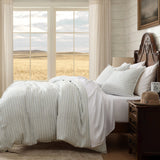 Reyes 100% Slub Linen Stripe Duvet Cover Set