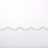 Delphine Scalloped Edge Embroidered 350TC Cotton Sateen Sheet Set
