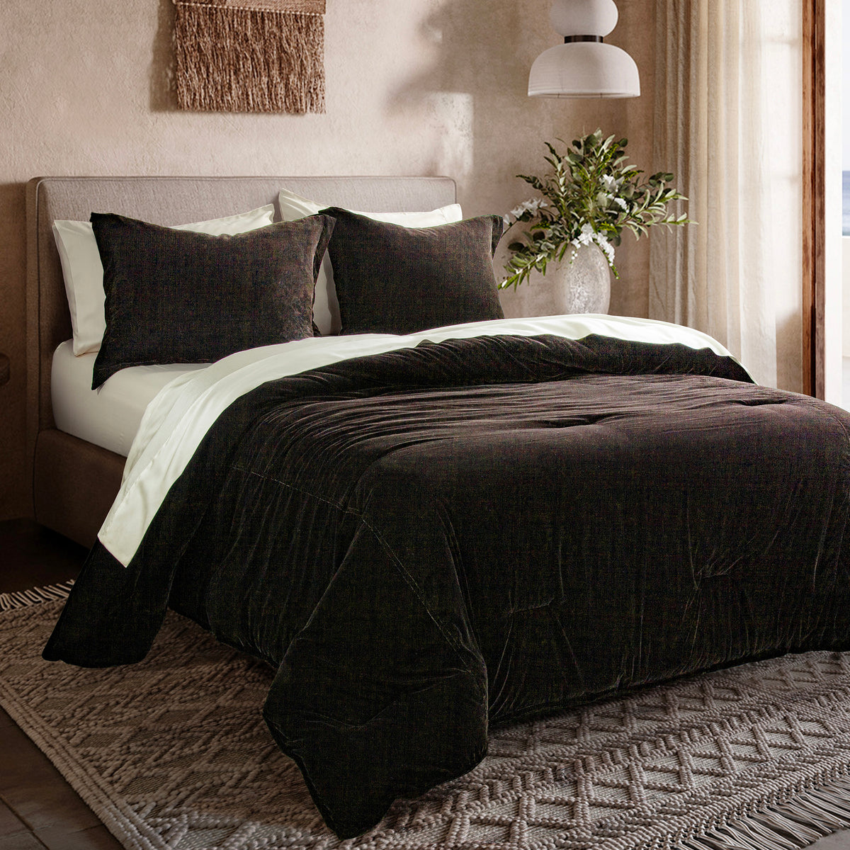 【美品】she tokyo Gaia velvet quilt black Amazon.com: Tribeca Living Velvet Queen Quilt Set, Three
