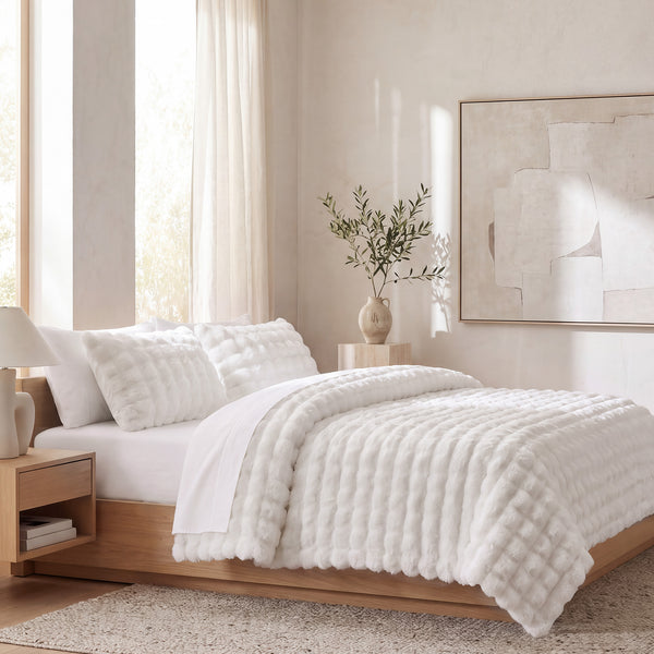 Cottontail Faux Fur Comforter Set