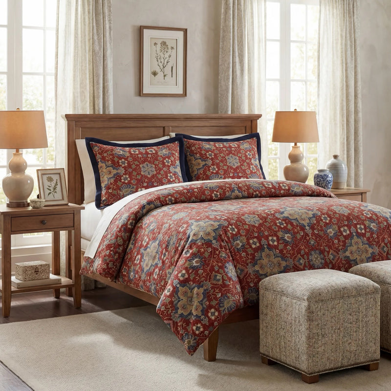 Melinda Washed Linen Blend Bedding Set | HiEnd Accents