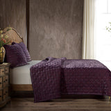 Stella Faux Silk Velvet Pintuck Quilt