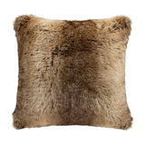 Faux Wolf Fur Oversized Throw Pillow