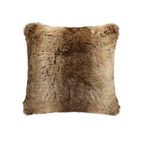 Faux Fur Wolf Throw Pillow