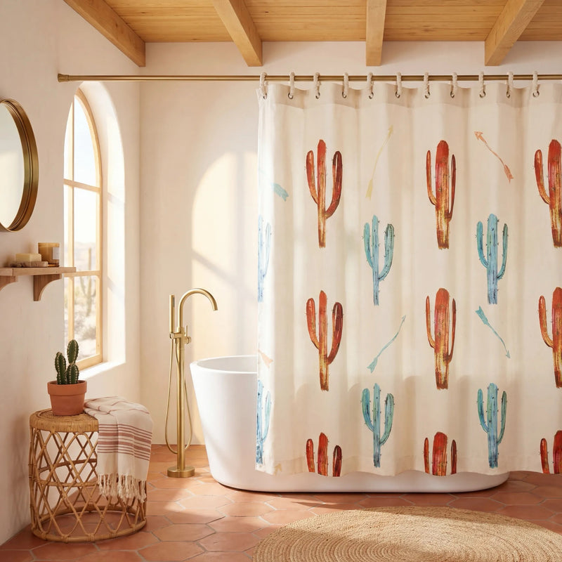 Cactus & Arrow Shower Curtain