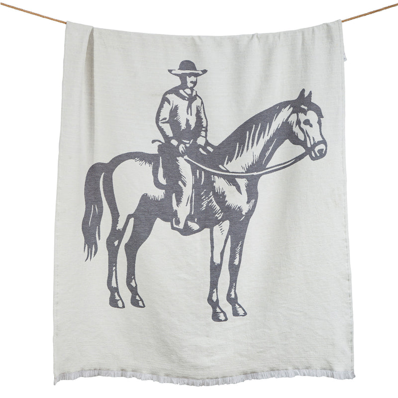 Lone Rider Chenille Jacquard Throw