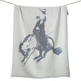 Bucking Bronco Chenille Jacquard Throw