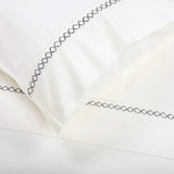 X Embroidery 350TC Cotton Sateen Sheet Set
