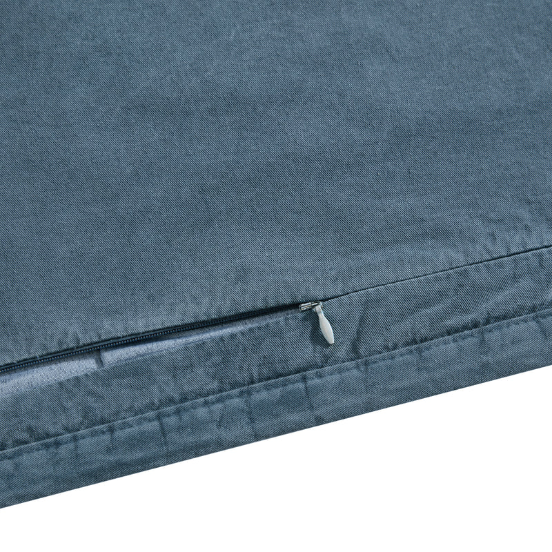 Cotton Canvas Box Stitch Coverlet Set | HiEnd Accents