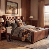 Laramie Houndstooth Concho Trim Bedding Set