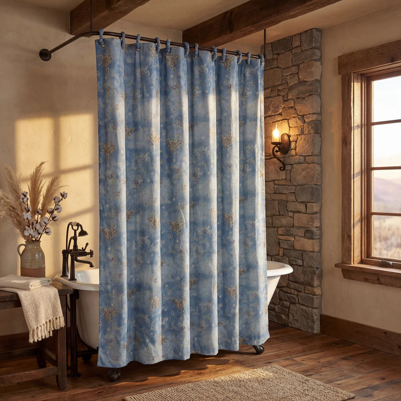 Lee Western Washed Denim Shower Curtain