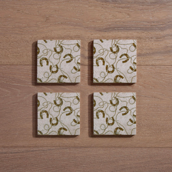 Pierre Equestrian Coaster, Set of 4