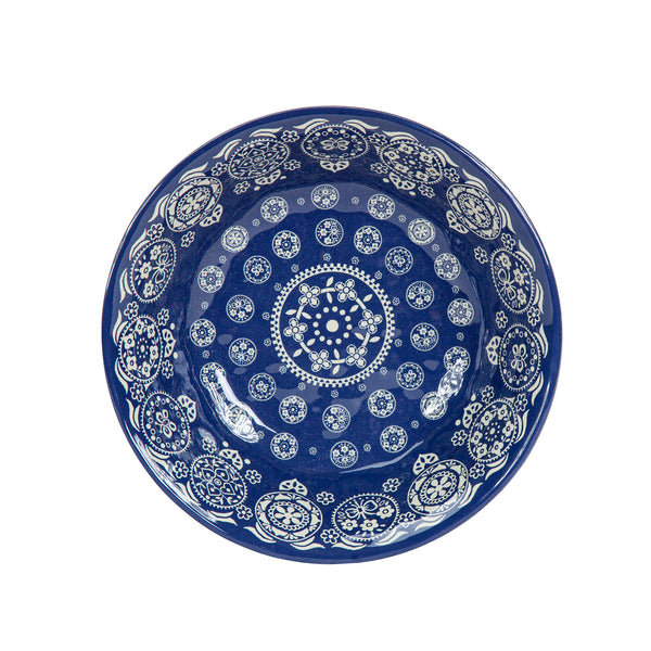 Patchwork Bandana Indigo Melamine Bowls, Set of 4