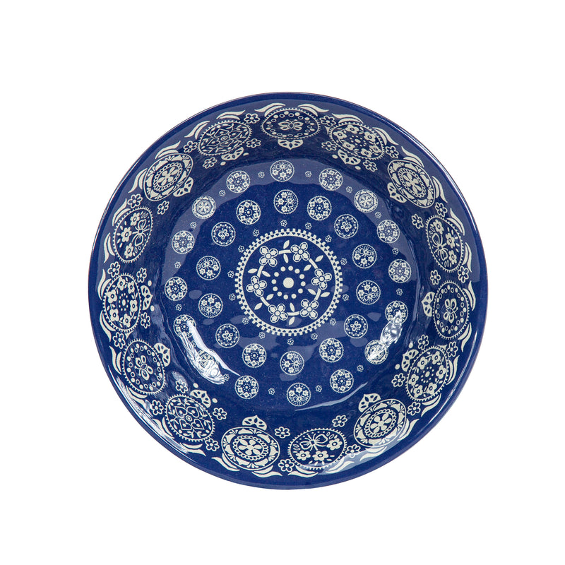 Patchwork Bandana Indigo Melamine Bowls, Set of 4
