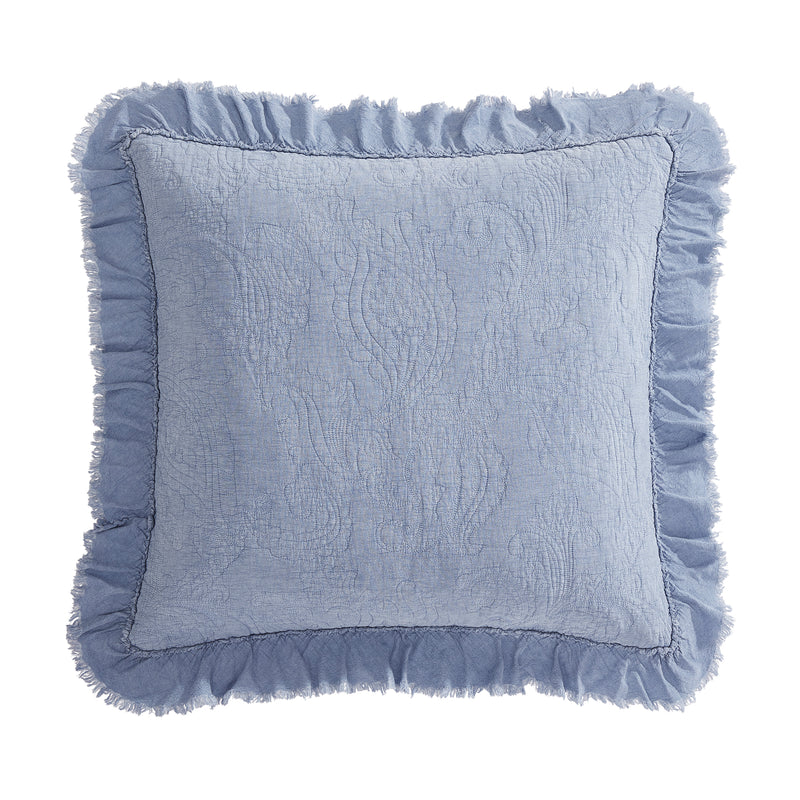 Sadie Stonewashed Paisley Ruffled Euro Sham