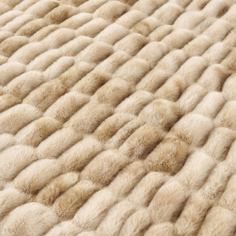 Ruched Rabbit Double-Sided Throw