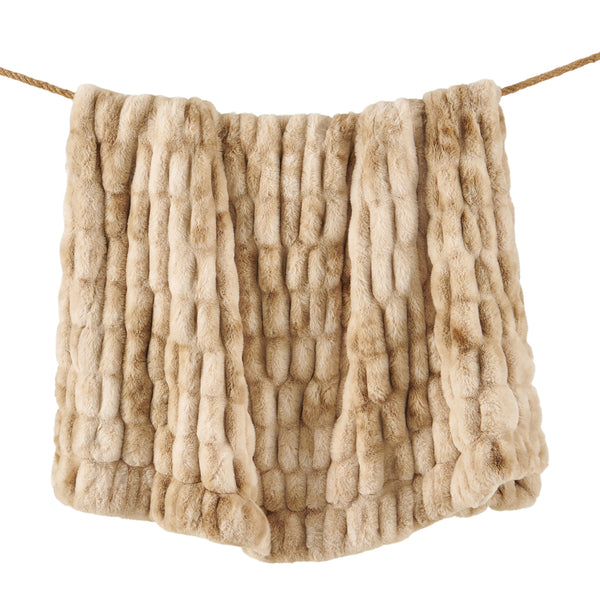 Ruched Rabbit Double-Sided Throw