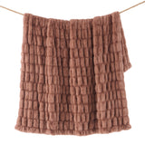 Ruched Rabbit Double-Sided Throw