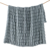 Ruched Rabbit Double-Sided Throw