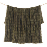 Ruched Rabbit Double-Sided Throw