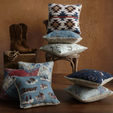 Lee Western Washed Denim Teddy-Backed Pillow