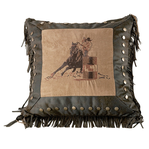 Embroidered Barrel Racer Pillow