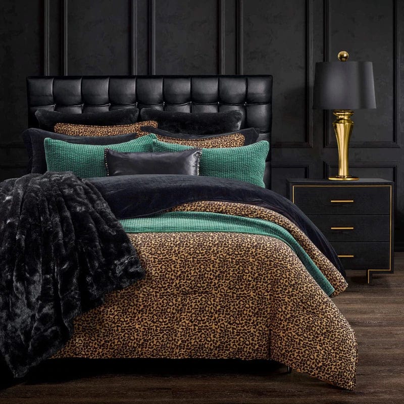 Adrienne Leopard Chenille Euro Sham HiEnd Accents