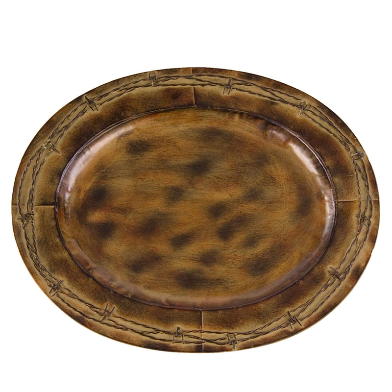 Barbwire Oval Iron Tray