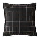 Window Pane Euro Sham Black