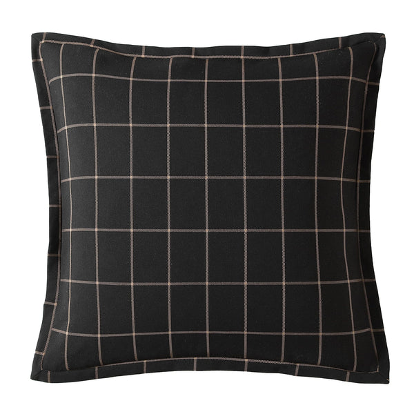 Window Pane Euro Sham Black