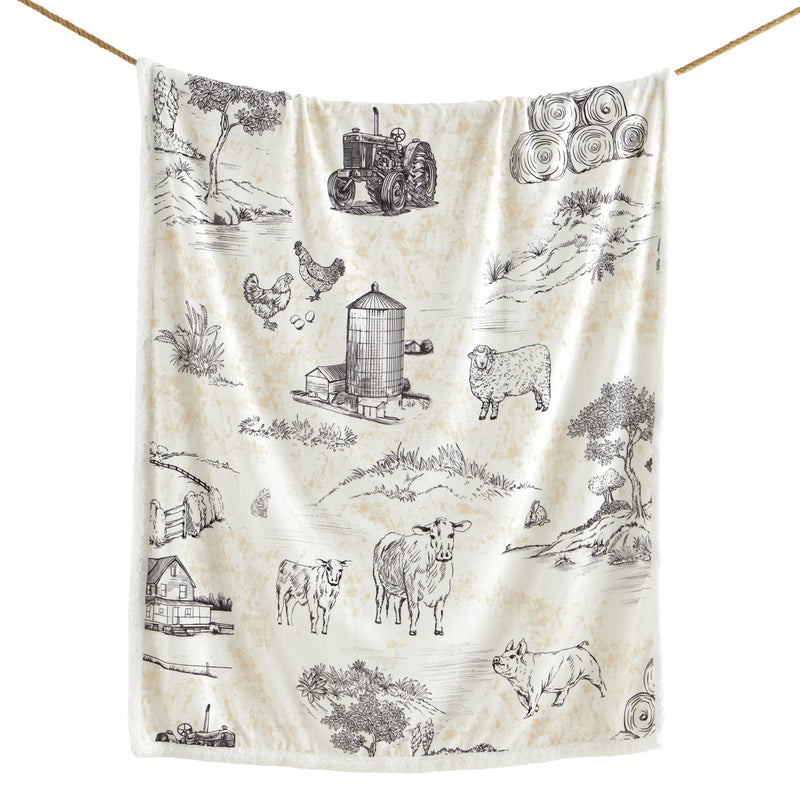 Farm Life Campfire Sherpa Throw Brown / Throw