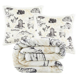 Farm Life Campfire Sherpa Throw Brown / Throw Set