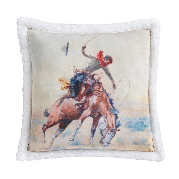 Buster Campfire Sherpa Pillow, 6 MOQ