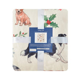 Christmas Dogs Campfire Sherpa Throw