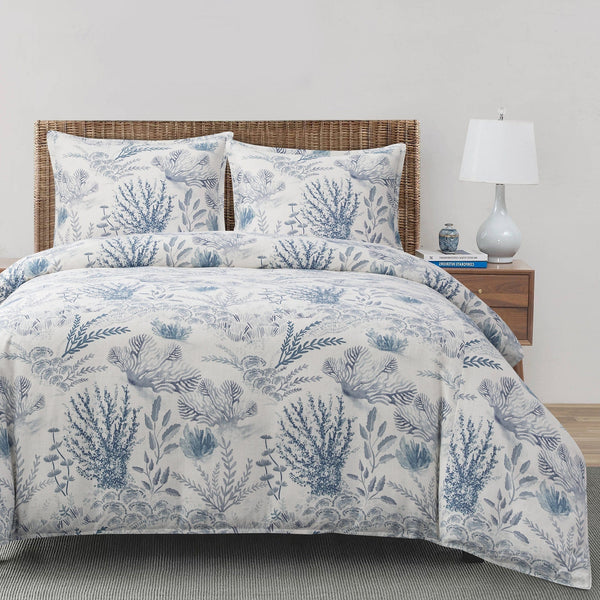 Oceania Bedding Set Comforter Set / Super Queen / Blue Comforter / Duvet Cover