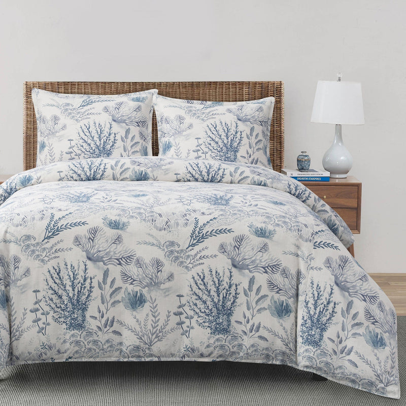 Oceania Bedding Set Comforter Set / Super Queen / Blue Comforter / Duvet Cover