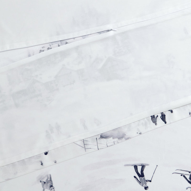 Ski Toile Lyocell Bedding Set Comforter / Duvet Cover