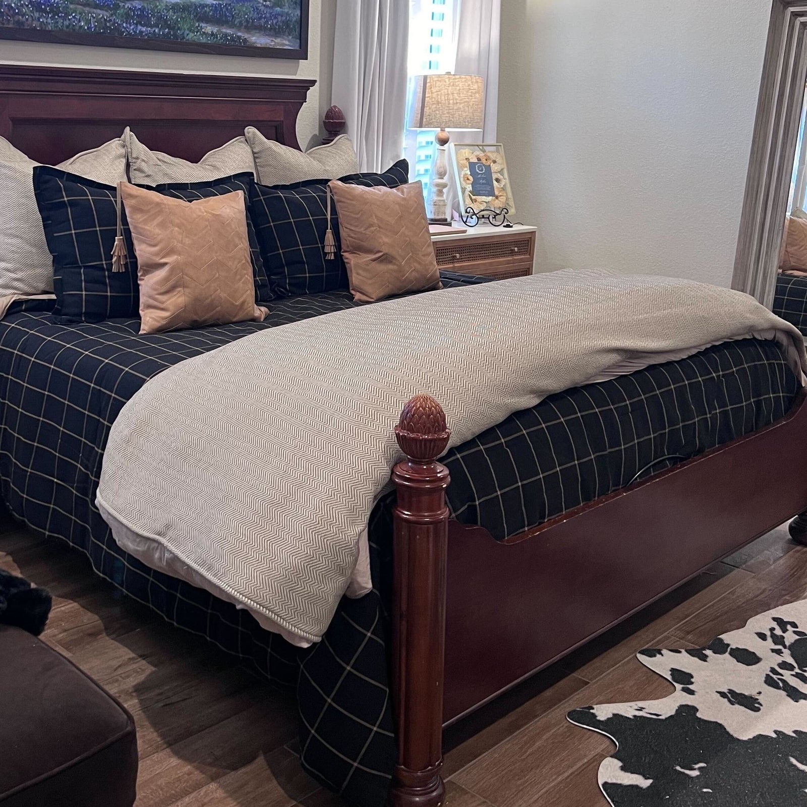 Windowpane Plaid Bedding Set HiEnd Accents - Main Image