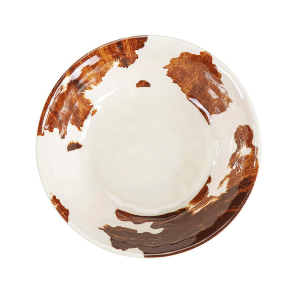 Elsa Cowhide Melamine Bowl, Set of 4 Dinner Bowl