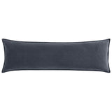 Stonewashed Cotton Canvas Long Lumbar Pillow Euro Sham