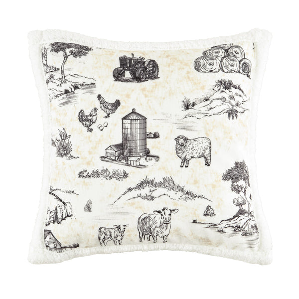 Farm Life Campfire Sherpa Throw