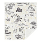 Farm Life Campfire Sherpa Throw - Brown