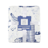 Farm Life Campfire Sherpa Throw - Blue